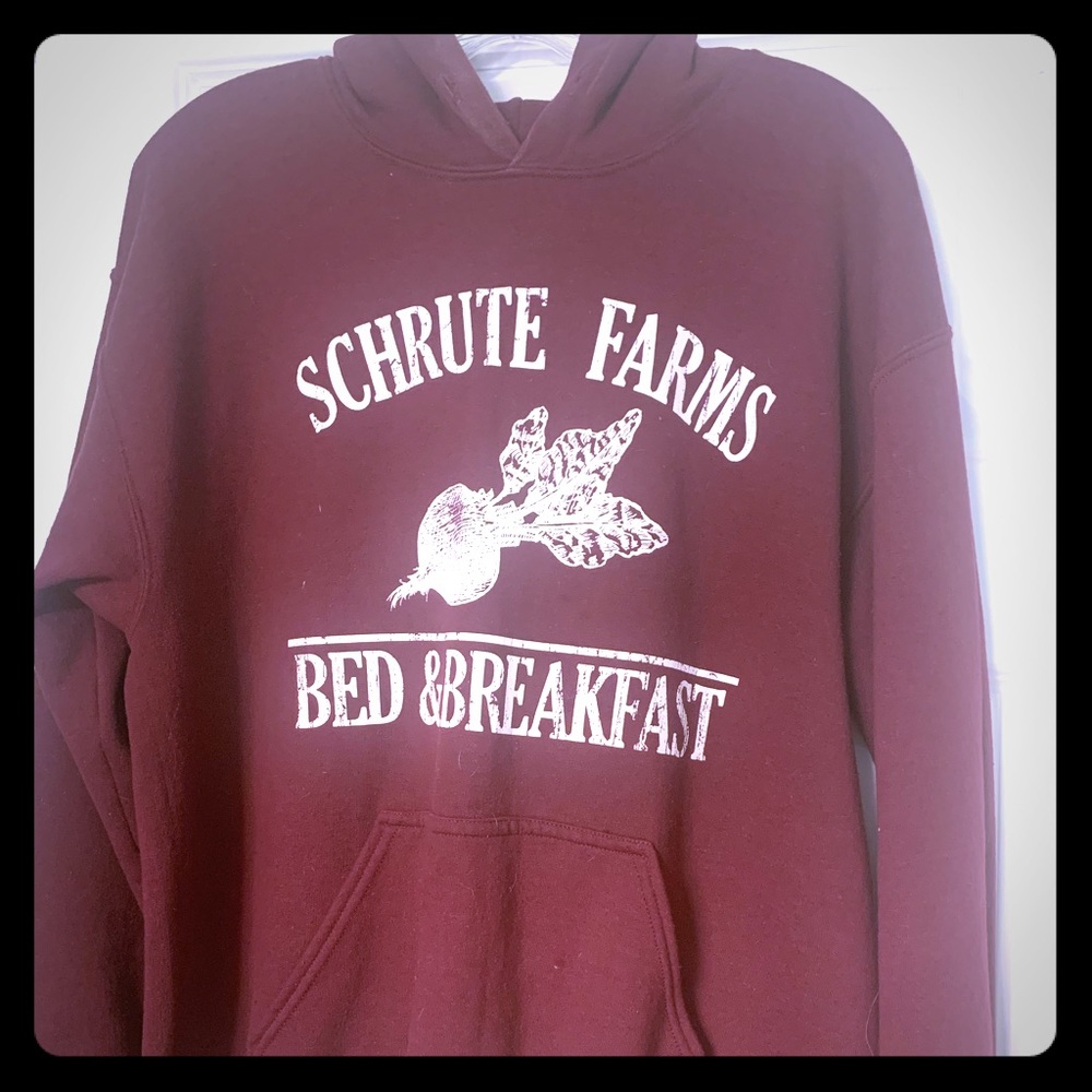 Schrute Farms burgundy hoodie